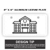 2" X 4" Aluminum License Plate  Thumbnail
