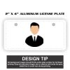 2" X 4" Aluminum License Plate  Thumbnail