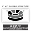 2" X 4" Aluminum License Plate  Thumbnail