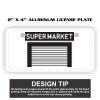 2" X 4" Aluminum License Plate  Thumbnail