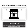 2" X 4" Aluminum License Plate  Thumbnail