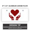 2" X 4" Aluminum License Plate  Thumbnail