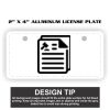 2" X 4" Aluminum License Plate  Thumbnail