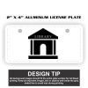 2" X 4" Aluminum License Plate  Thumbnail
