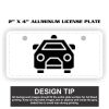 2" X 4" Aluminum License Plate  Thumbnail