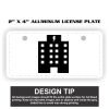 2" X 4" Aluminum License Plate  Thumbnail