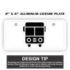 2" X 4" Aluminum License Plate  Thumbnail