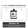 2" X 4" Aluminum License Plate  Thumbnail
