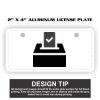 2" X 4" Aluminum License Plate  Thumbnail