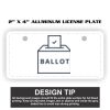 2" X 4" Aluminum License Plate  Thumbnail