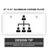 2" X 4" Aluminum License Plate  Thumbnail
