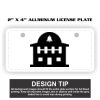 2" X 4" Aluminum License Plate  Thumbnail