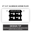 2" X 4" Aluminum License Plate  Thumbnail