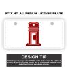 2" X 4" Aluminum License Plate  Thumbnail