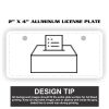 2" X 4" Aluminum License Plate  Thumbnail
