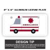 2" X 4" Aluminum License Plate  Thumbnail