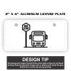 2" X 4" Aluminum License Plate  Thumbnail
