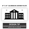 2" X 4" Aluminum License Plate  Thumbnail