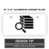 2" X 4" Aluminum License Plate  Thumbnail