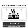 2" X 4" Aluminum License Plate  Thumbnail