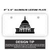 2" X 4" Aluminum License Plate  Thumbnail