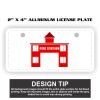 2" X 4" Aluminum License Plate  Thumbnail