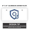 2" X 4" Aluminum License Plate  Thumbnail
