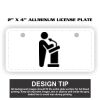 2" X 4" Aluminum License Plate  Thumbnail