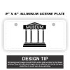 2" X 4" Aluminum License Plate  Thumbnail