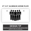 2" X 4" Aluminum License Plate  Thumbnail