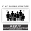 2" X 4" Aluminum License Plate  Thumbnail