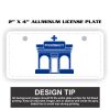 2" X 4" Aluminum License Plate  Thumbnail