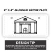 2" X 4" Aluminum License Plate  Thumbnail
