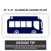 2" X 4" Aluminum License Plate  Thumbnail