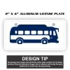 2" X 4" Aluminum License Plate  Thumbnail