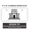 2" X 4" Aluminum License Plate  Thumbnail