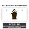 2" X 4" Aluminum License Plate  Thumbnail