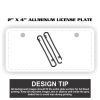 2" X 4" Aluminum License Plate  Thumbnail