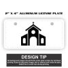 2" X 4" Aluminum License Plate 2" X 4" Aluminum License Plate Thumbnail
