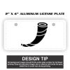 2" X 4" Aluminum License Plate  Thumbnail