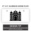 2" X 4" Aluminum License Plate  Thumbnail