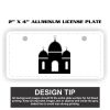 2" X 4" Aluminum License Plate  Thumbnail