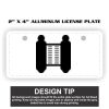 2" X 4" Aluminum License Plate  Thumbnail