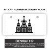2" X 4" Aluminum License Plate  Thumbnail