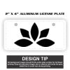 2" X 4" Aluminum License Plate  Thumbnail