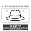 2" X 4" Aluminum License Plate  Thumbnail