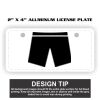 2" X 4" Aluminum License Plate  Thumbnail
