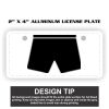 2" X 4" Aluminum License Plate  Thumbnail