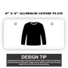 2" X 4" Aluminum License Plate  Thumbnail