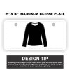 2" X 4" Aluminum License Plate  Thumbnail